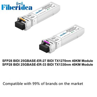 25G   SFP28   BiDi   TX1270% 2fRX1330nm   40km   LC   DDM